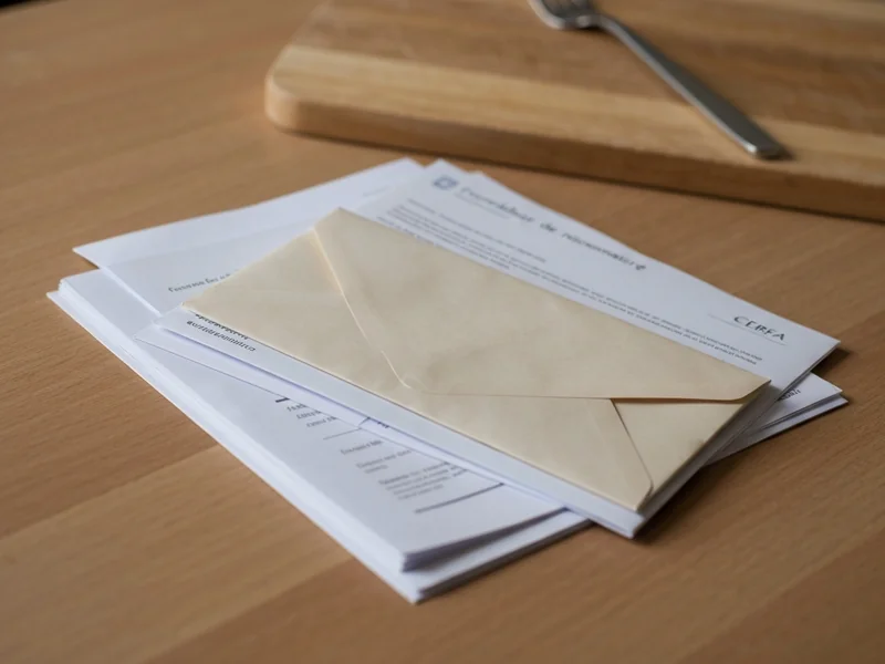 pile de documents administratifs français avec enveloppe de courrier recommandé et formulaire Cerfa